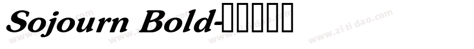 Sojourn Bold字体转换